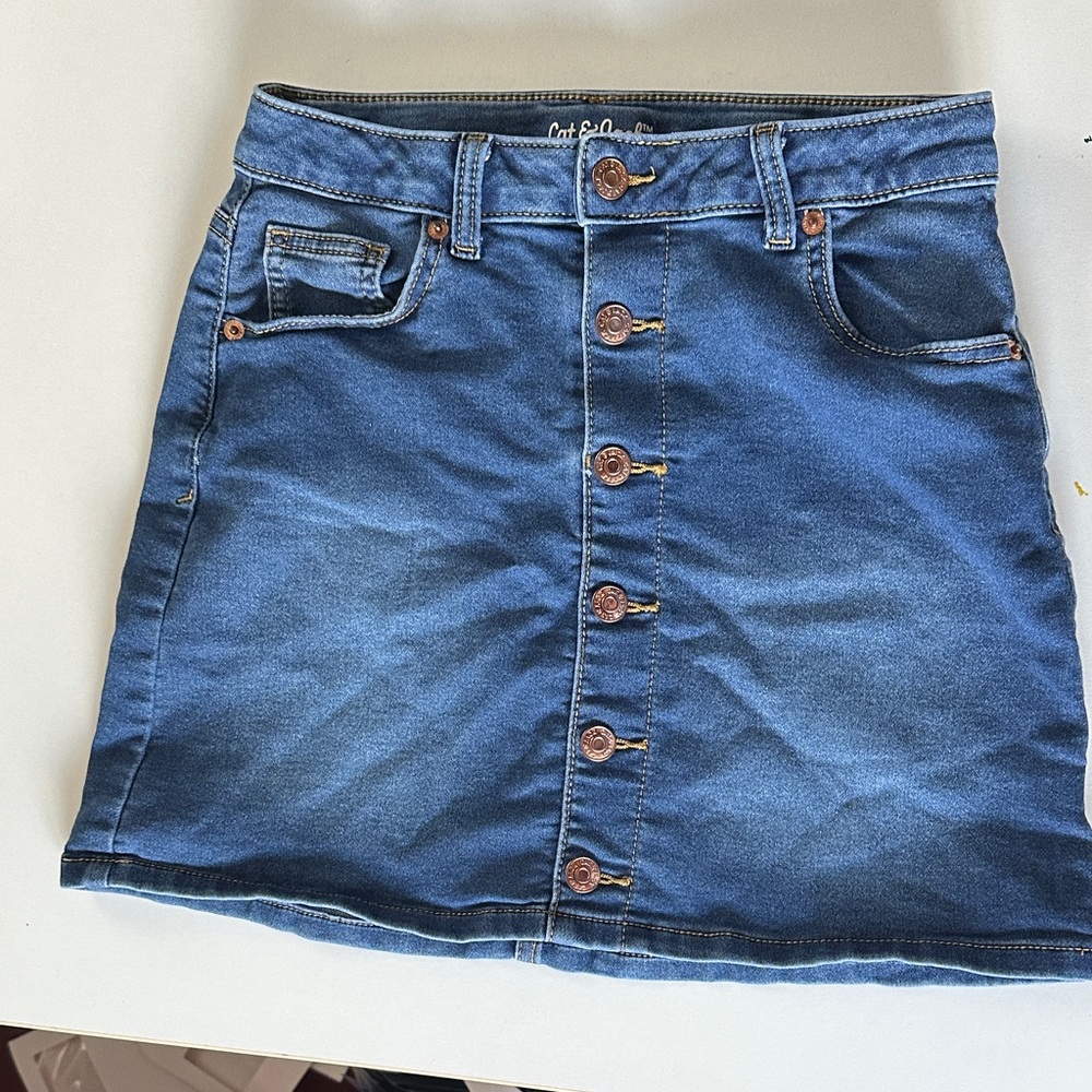 Cat & Jack Blue Button-Down Skirt
